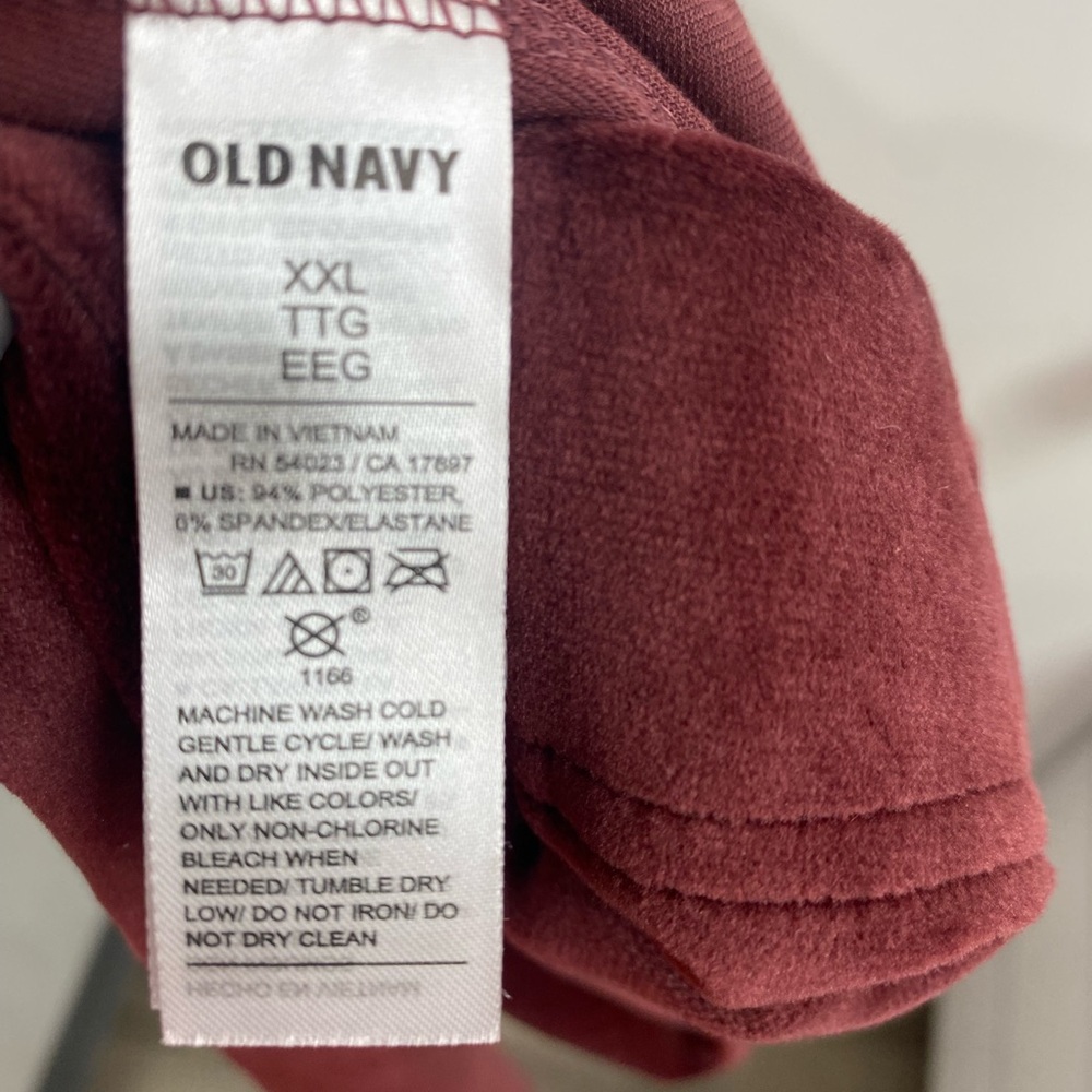 NWT Old Navy Maroon Velvet Leggings - Picture 6 of 8